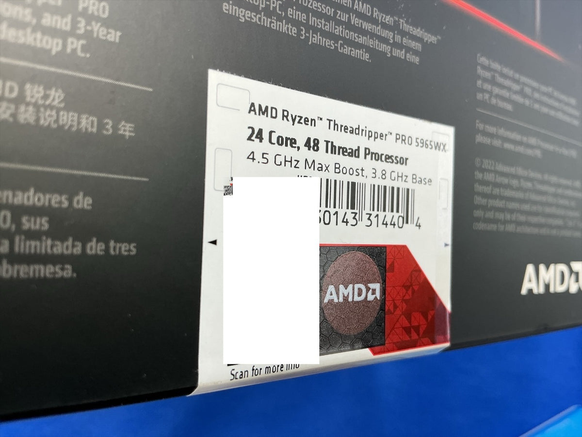 AMD Ryzen Threadripper Pro 5965WX 24-Core 3.8Ghz sWRX8 Processor 100-000000446