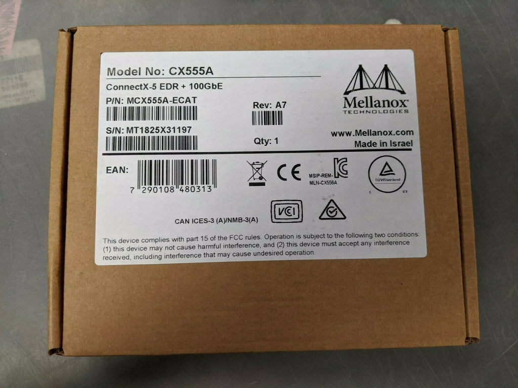 MCX555A-ECAT Mellanox ConnectX-5 CX555A VPI 100GbE Single-Port QSFP28 Adapter