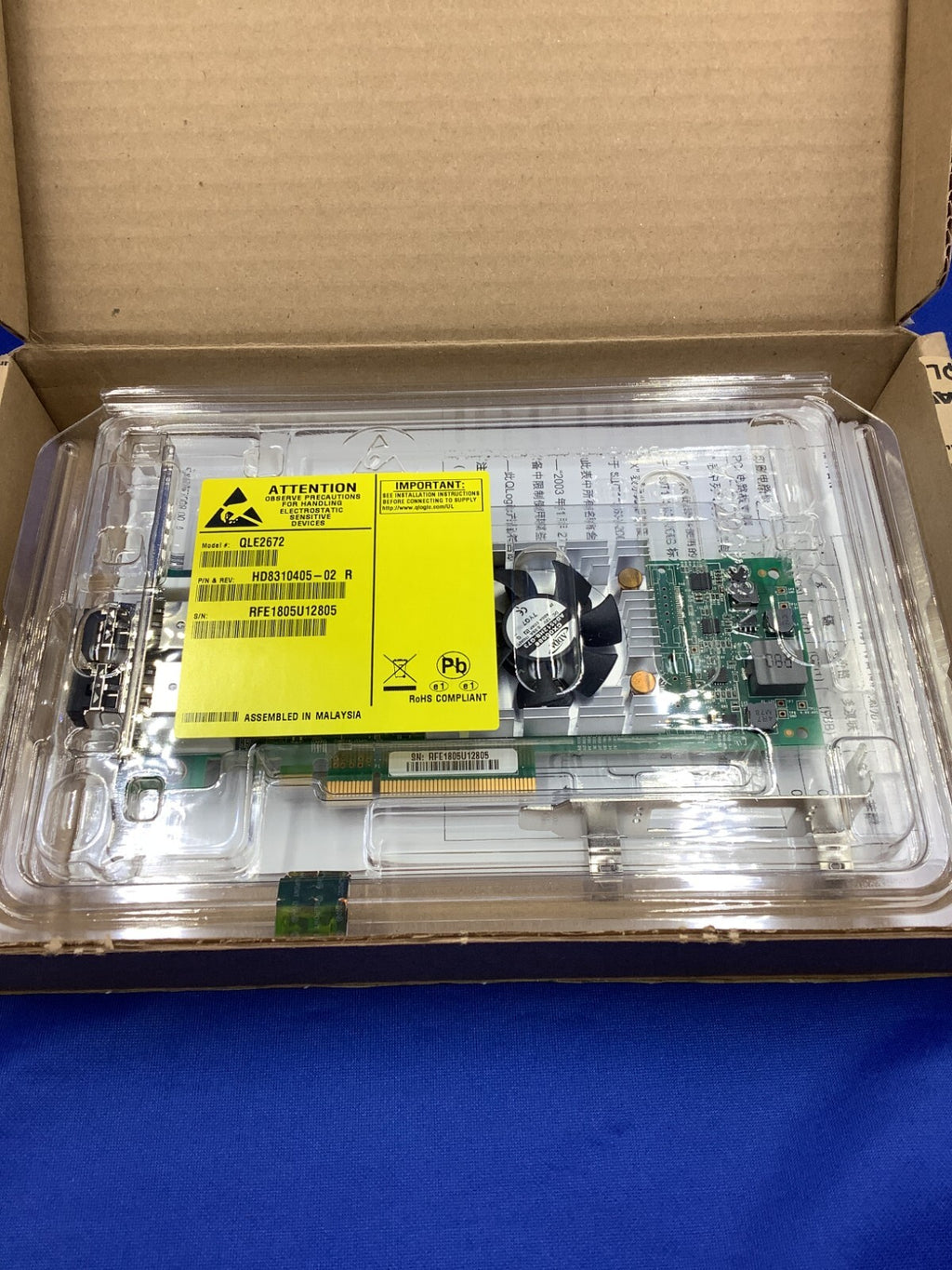 NOB QLE2672-CK QLOGIC QLE2672 SANBLADE 16GB FC DUAL PORT PCIE HBA