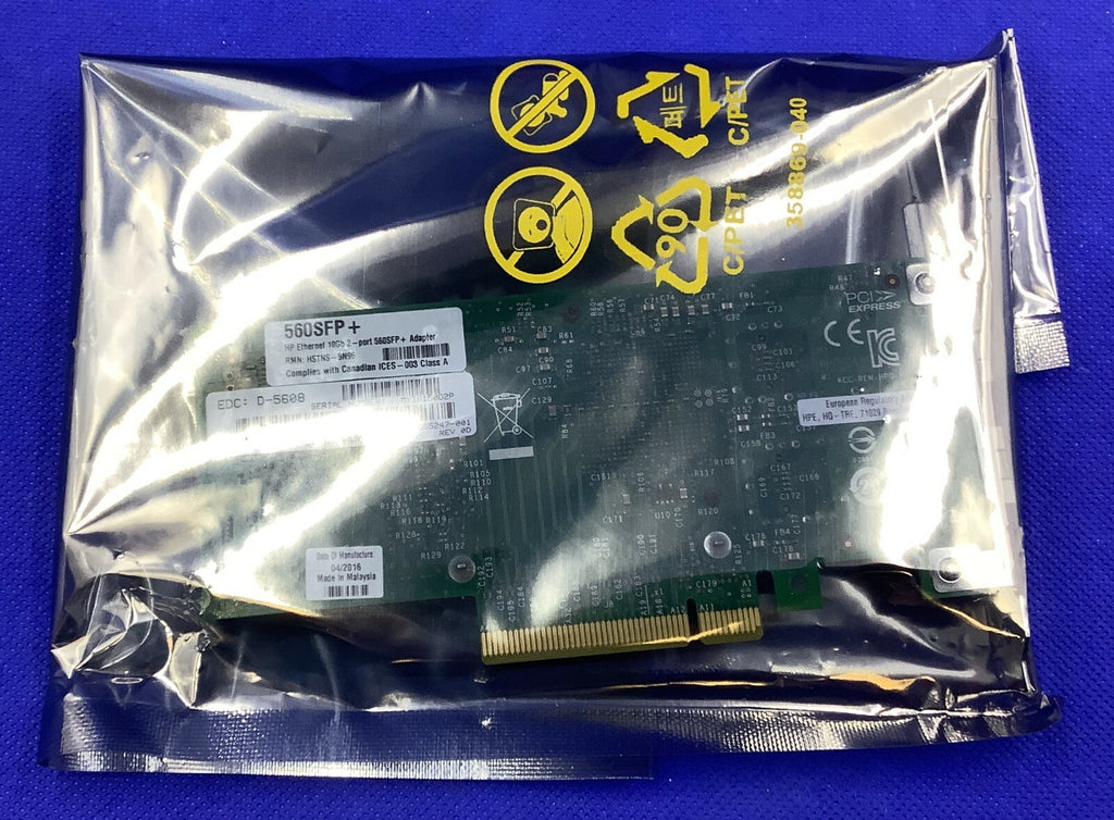 NOB 669279-001 665249-B21 665247-001 HP NC560SFP 10GB DUAL PORT ADAPTER CARD