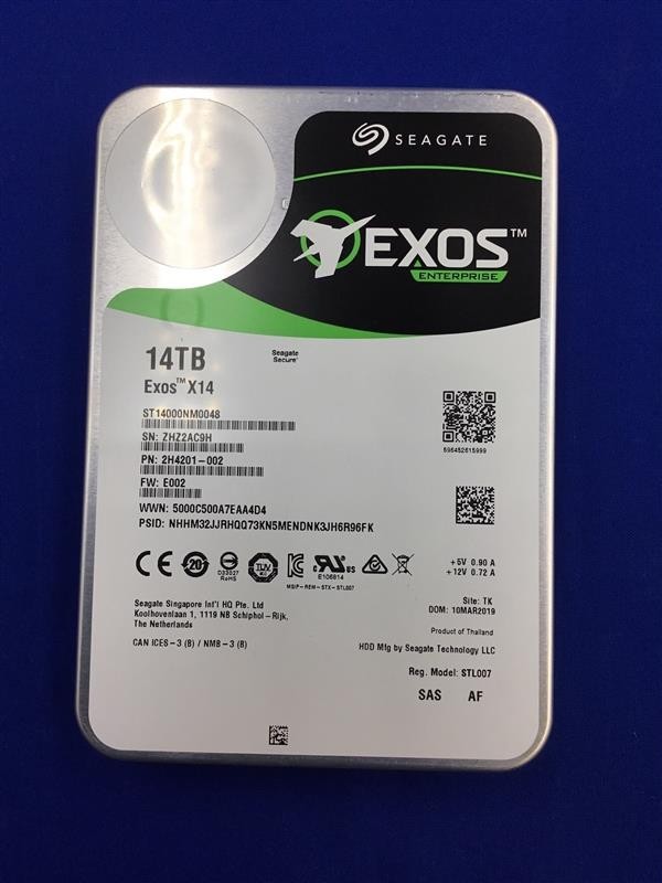 ST14000NM0048 Seagate Exos X14 14TB 7.2K SAS 12Gbps 3.5in 512e ENT HDD