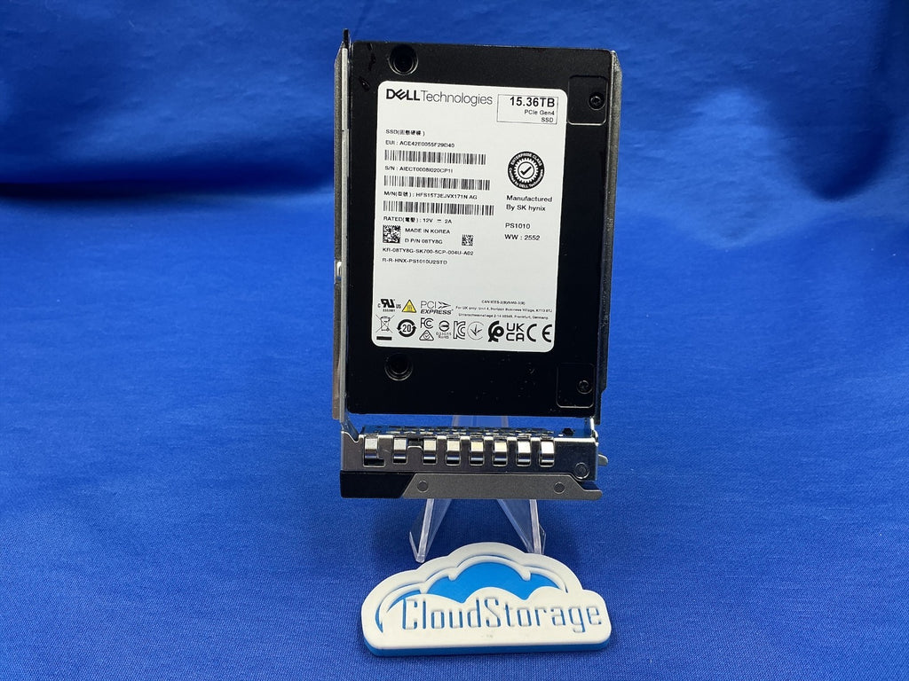 Dell 08TY8G SK Hynix PS1010 15.36TB U.2 NVMe Read Intensive SSD HFS15T3EJVX171N