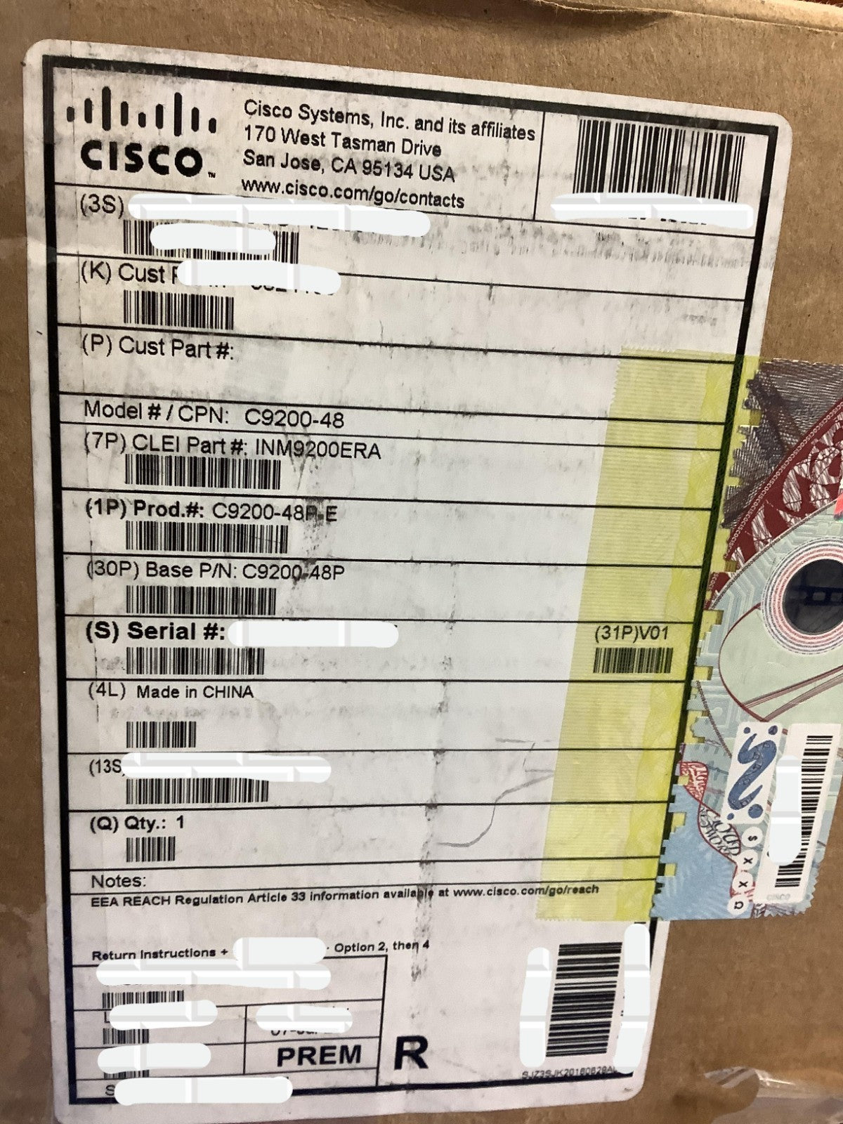 NOB C9200-48P-E Cisco C9200-48P-E Catalyst 9200 48-Port PoE+ Network Essentials