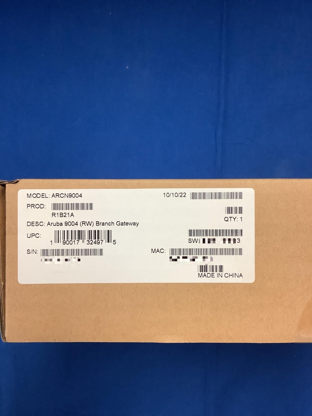 R1B21A HPE ARUBA NETWORKING 9004 (RW) 4-PORT GBE RJ45 2K CLIENTS -32 APS GATEWAY