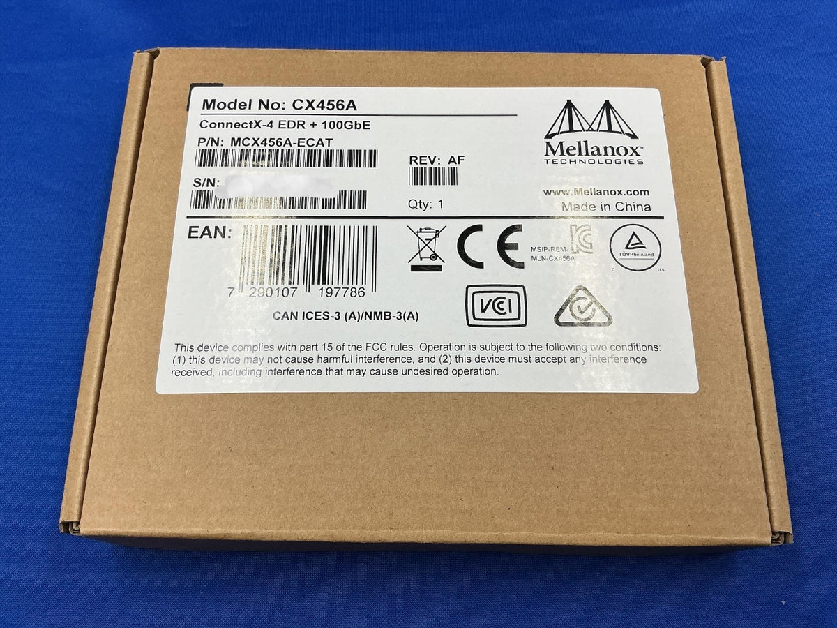 NEW MCX456A-ECAT Mellanox ConnectX-4 VPI EDR IB 100GbE QSFP28 Dual Port Adapter