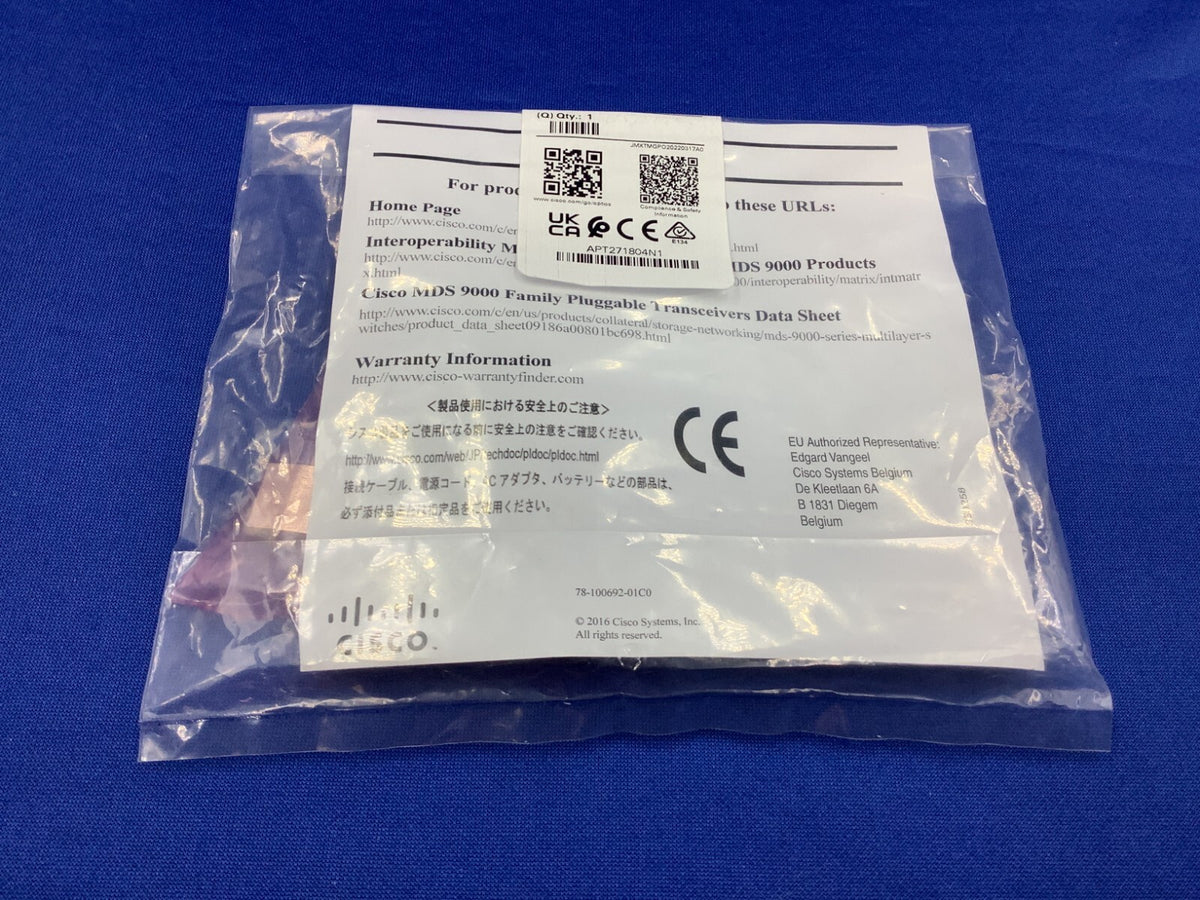 NEW DS-SFP-FC32G-SW Original CISCO 32 Gbps Fibre Channel SW SFP+, LC Transceiver