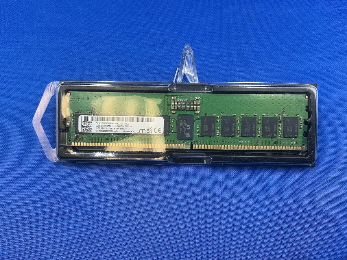 MTC20F2085S1RC56BD2001 MICRON 32GB (1X32GB) 2RX8 PC5-5600B RDIMM MEMORY