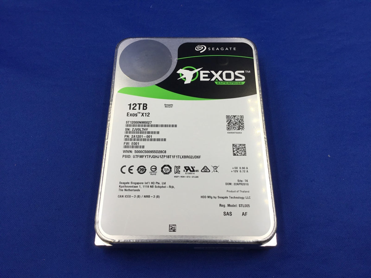 Seagate EXOS X12 12TB SAS 12Gbps 3.5in HDD ST12000NM0027