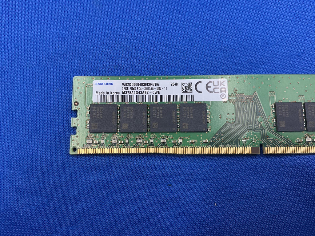 M378A4G43AB2-CWE SAMSUNG 32GB (1X32GB) 2RX8 PC4-3200AA UDIMM MEMORY