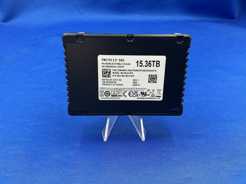 MZ-WL915T0 SAMSUNG PM1753 15.36TB PCIe 5.0 x4 NVMe 2.5‑inch U.2 SSD MZWL915THBLF