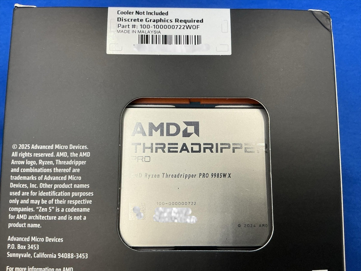 AMD Ryzen Threadripper PRO 9985WX 64C 128T sTR5 CPU 100-100000722