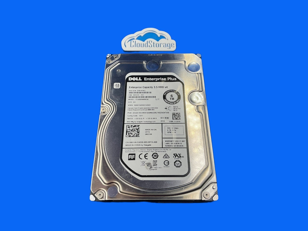 08D1V4 DELL 6TB 7.2K 12G 3.5IN SAS HDD 8D1V4 ST6000NM0034