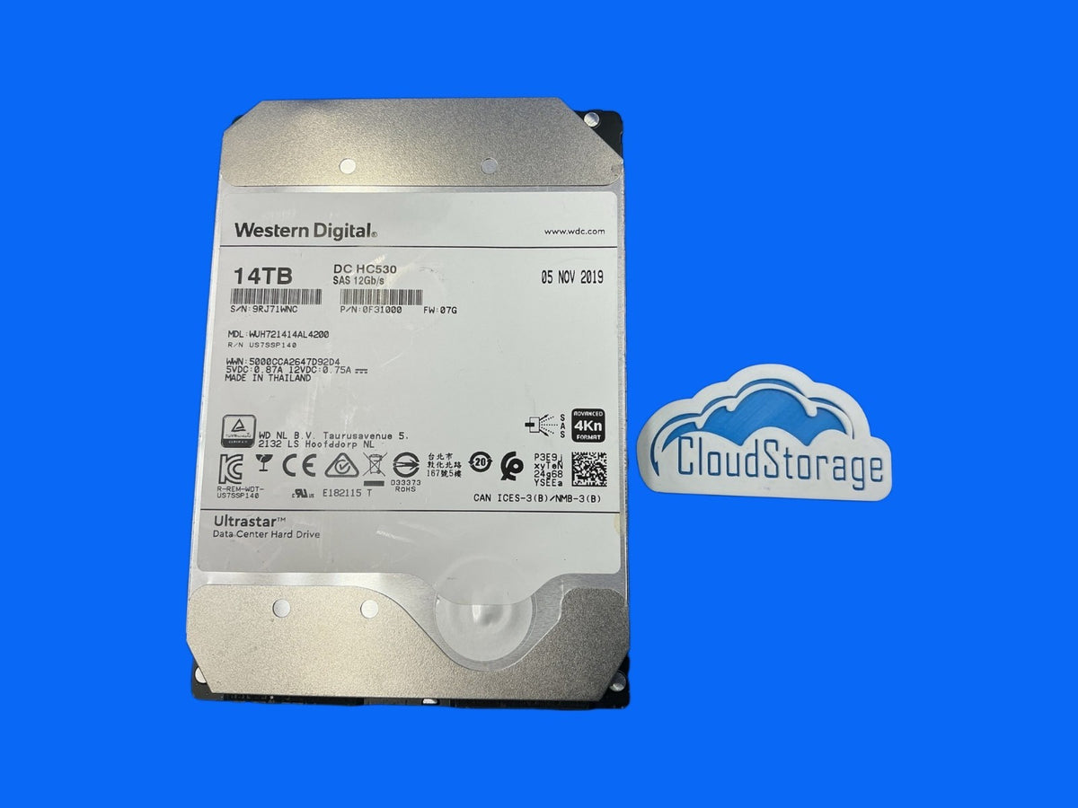 WUH721414AL4200 WD Ultrastar DC HC530 14TB 7.2K SAS 12Gb/s 3.5 4Kn HDD