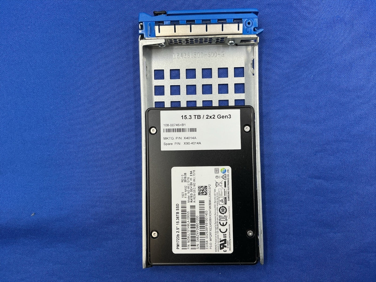 X4014A Netapp 15.3TB NVME U.2 PCIEGen3 2.5IN SSD 108-00859+E2 MZ-WLL15TB