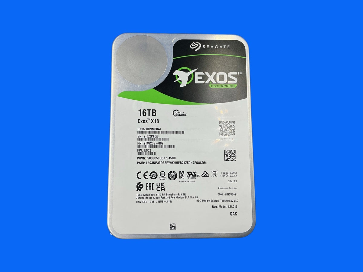 Seagate Exos X18 ST16000NM004J 16TB 12Gb/s SAS 7.2K 256MB 3.5" HDD