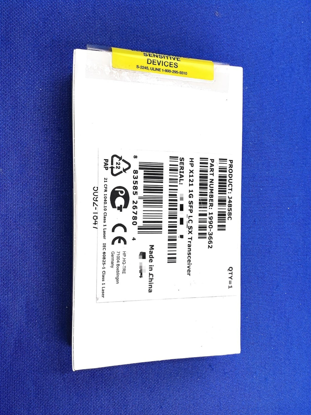 J4858C Genuine HP X121 1G Gigabit-SX-LC SFP Transceiver J4858-61201 J4858-69201