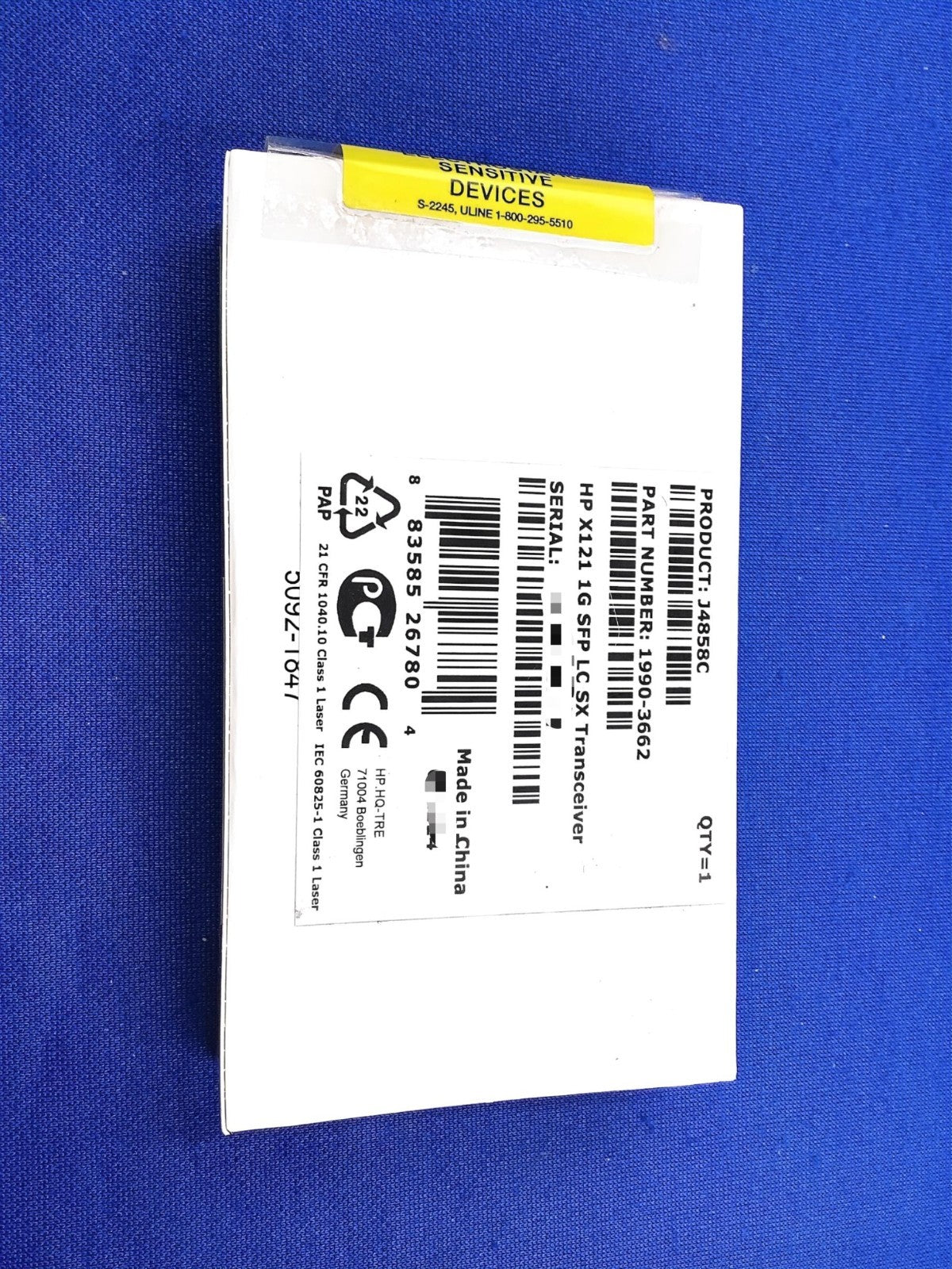 J4858C Genuine HP X121 1G Gigabit-SX-LC SFP Transceiver J4858-61201 J4858-69201