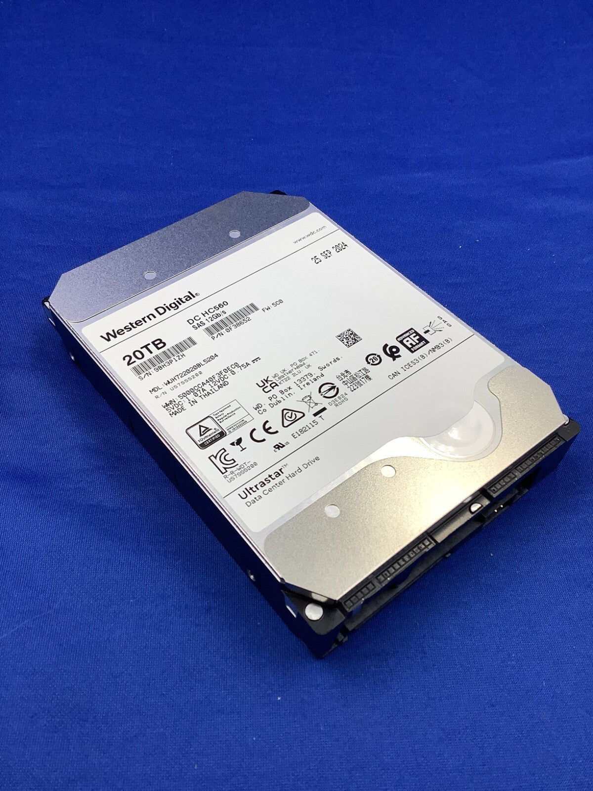WUH722020BL5204 WD Ultrastar DC HC560 20TB 7200RPM SAS 12Gb/s 512e 3.5" HDD
