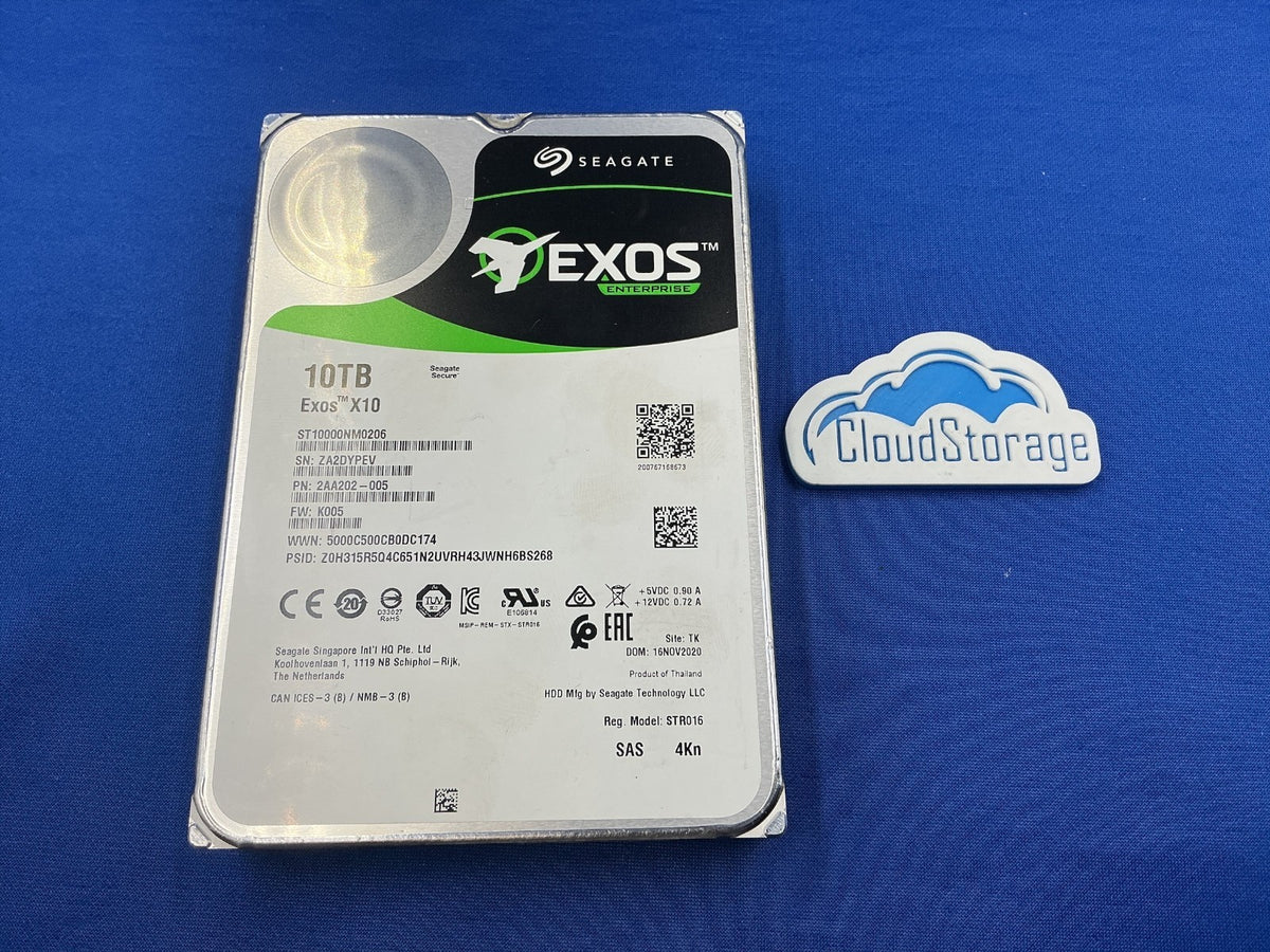 ST10000NM0206 SEAGATE Exos X10 10TB 7.2K SAS 12Gb/s 3.5IN 4Kn HDD 2AA202-005