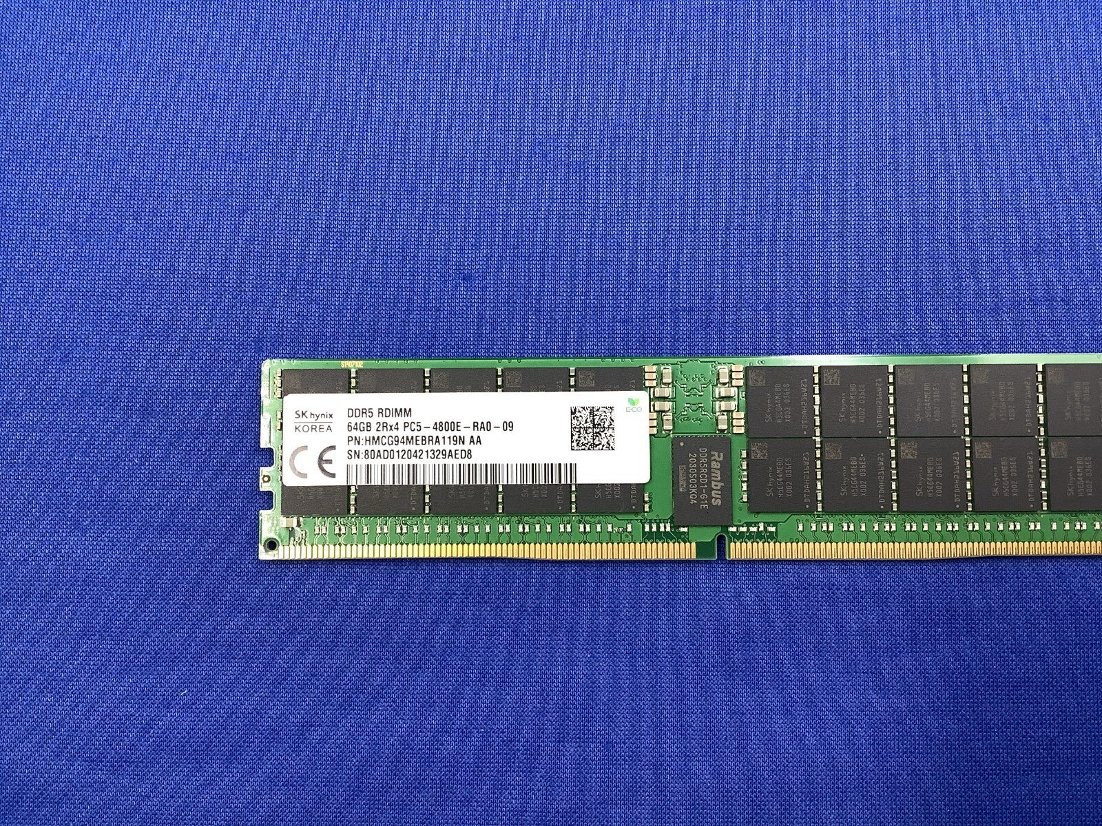 HMCG94MEBRA119N HYNIX 64G (1X64GB) 2RX4 PC5-4800E RDIMM MEMORY
