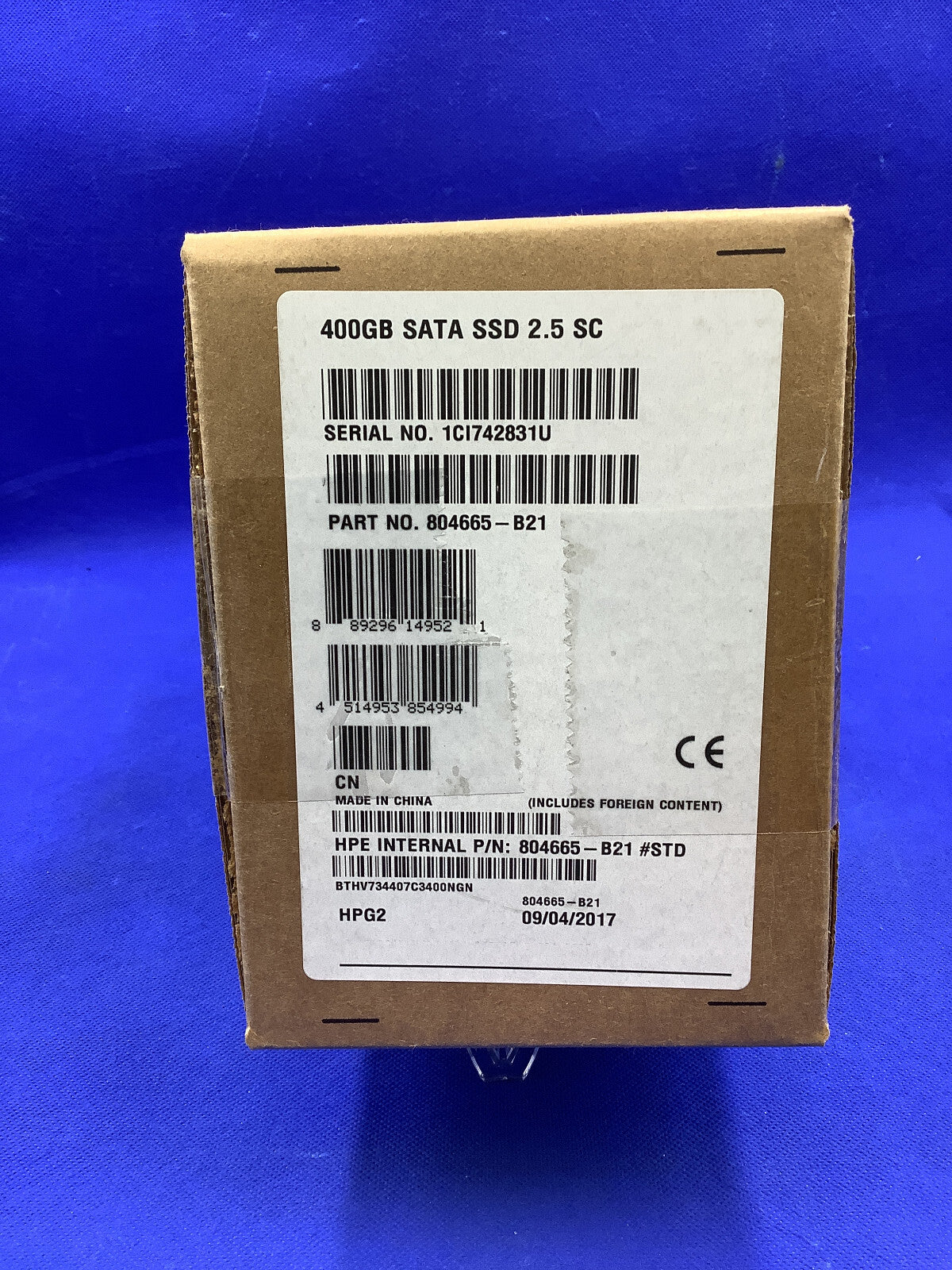 HP S3710 400GB 6G SATA WRITE INTENSIVE-2 SFF 2.5-IN SC SSD