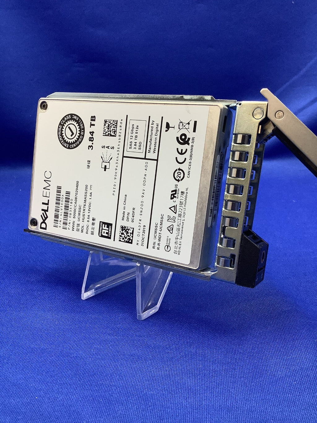 C4DFR DELL EMC 3.84TB SAS 12G TLC RI 2.5  SSD 0C4DFR  HUSTR7638ASS200
