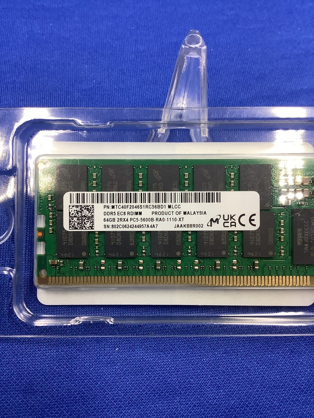 MTC40F2046S1RC56BD1 MICRON 64GB (1X64GB) 2RX4 PC5-5600B MEMORY