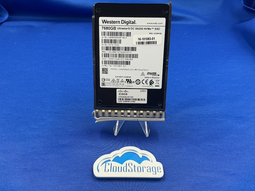 HUSMR7676BDP3Y1 CISCO Western Digital Ultrastar 7.68TB SN200 NVMe PCIe 2.5in SSD