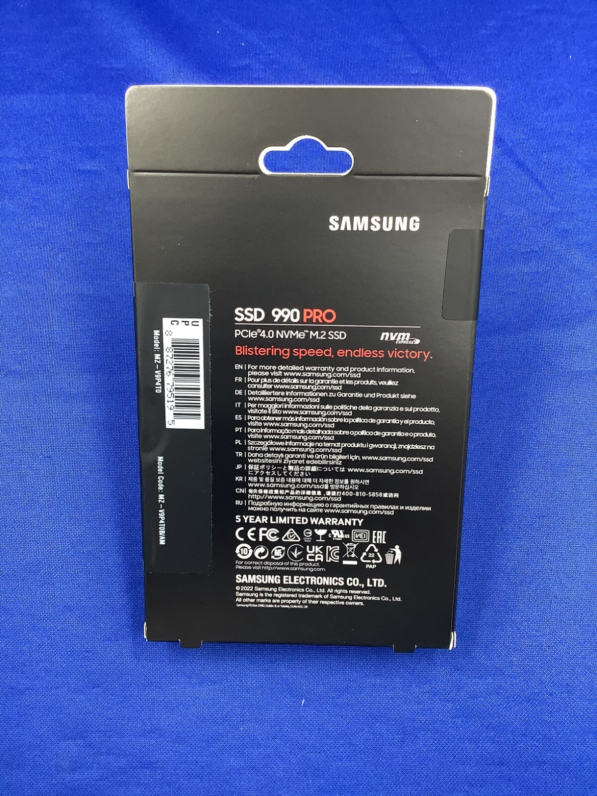 MZ-V9P4T0B/AM SAMSUNG 990 Pro 4TB M.2 2280 PCIe 4.0 x4 NVMe SSD  new sealed