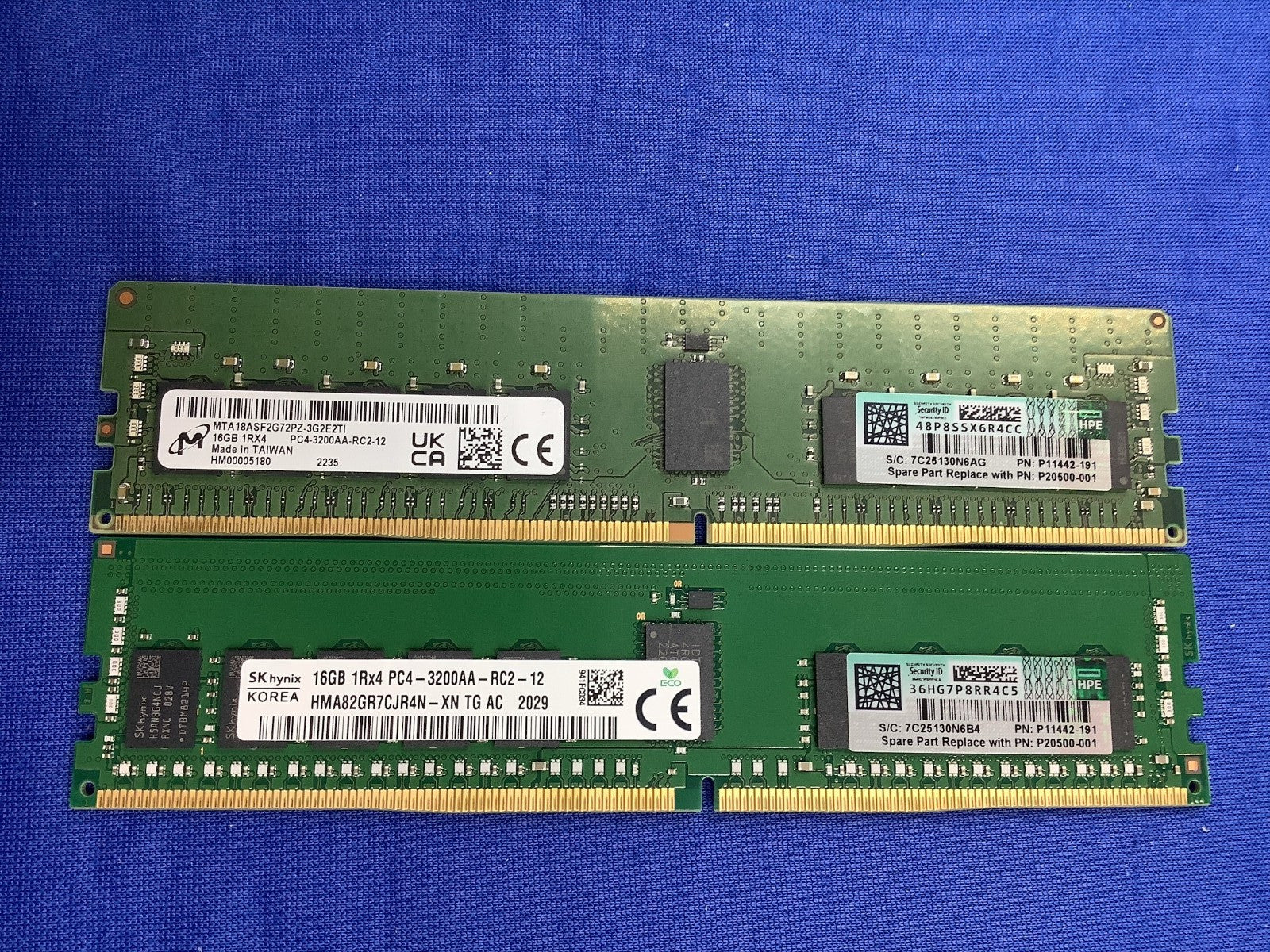P11442-191 HPE 16GB (1X16GB) 1RX4 PC4-3200A Smart Memory P07640-B21 P20500-001