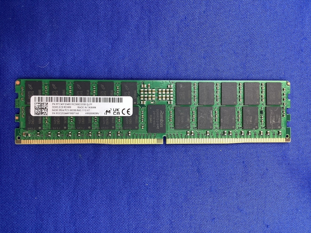 MTC40F2046S1RC56BD200B MICRON 64GB 2RX4 PC5-5600B RDIMM RAM MTC40F2046S1RC56BD2