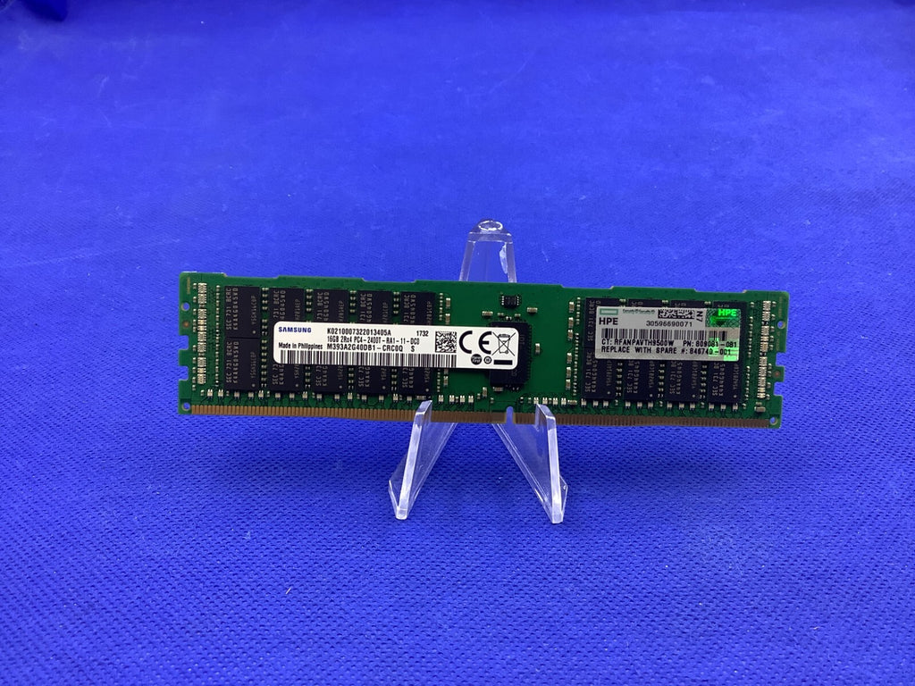 809081-081 HPE 16GB 2RX4 PC4-2400T DDR4 2400 MEMORY 836220-B21 846740-001