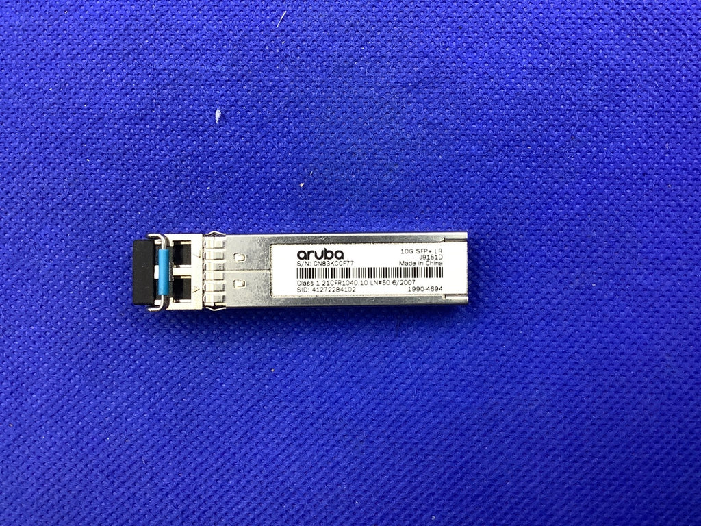 J9151D HPE Aruba 10G SFP+ LC LR 10km SMF Transceiver