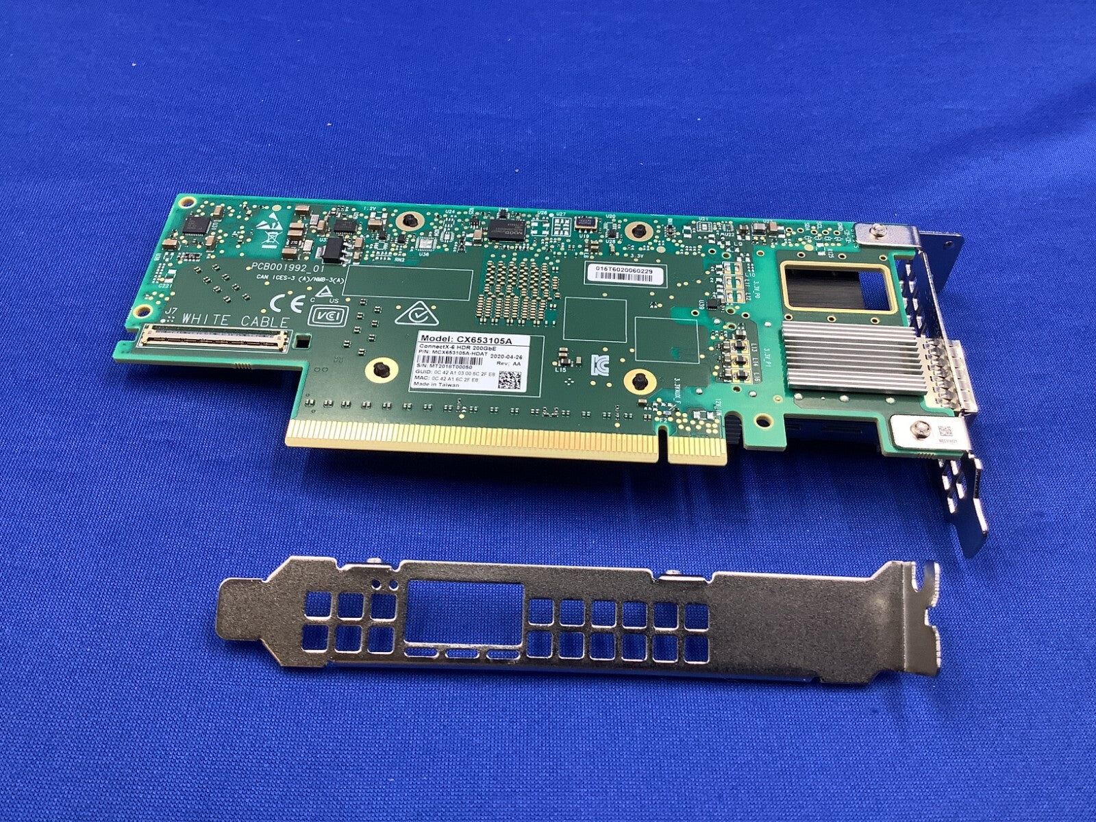 MCX653105A-HDAT Mellanox ConnectX-6 1Port HDR 100/ 200GbE QSFP56 Adapter