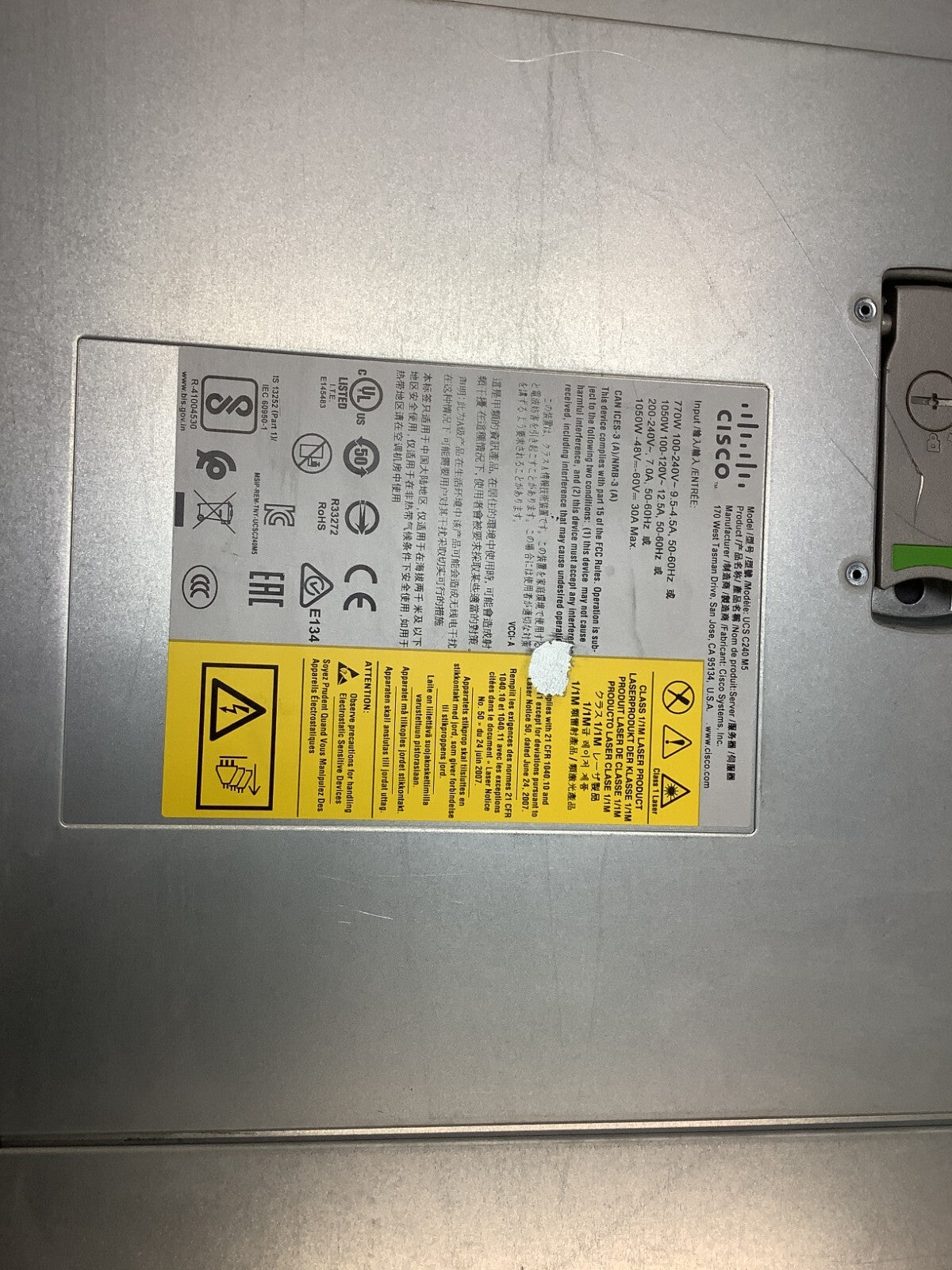 Cisco UCSC C240-M5S 8 SFF Server W/15016-1 Raid 1050W PSU FAN HS storage battery