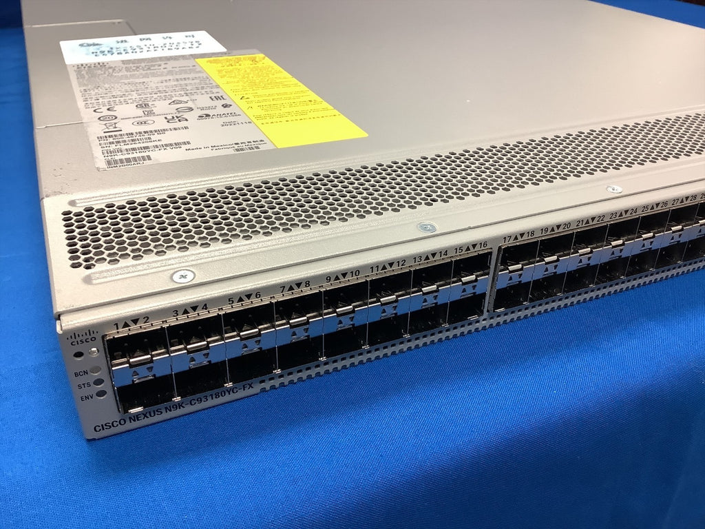 N9K-C93180YC-FX Cisco Nexus 9300 48p 1/10G/25G SFP & 6p 40G/100G QSFP28 Switch