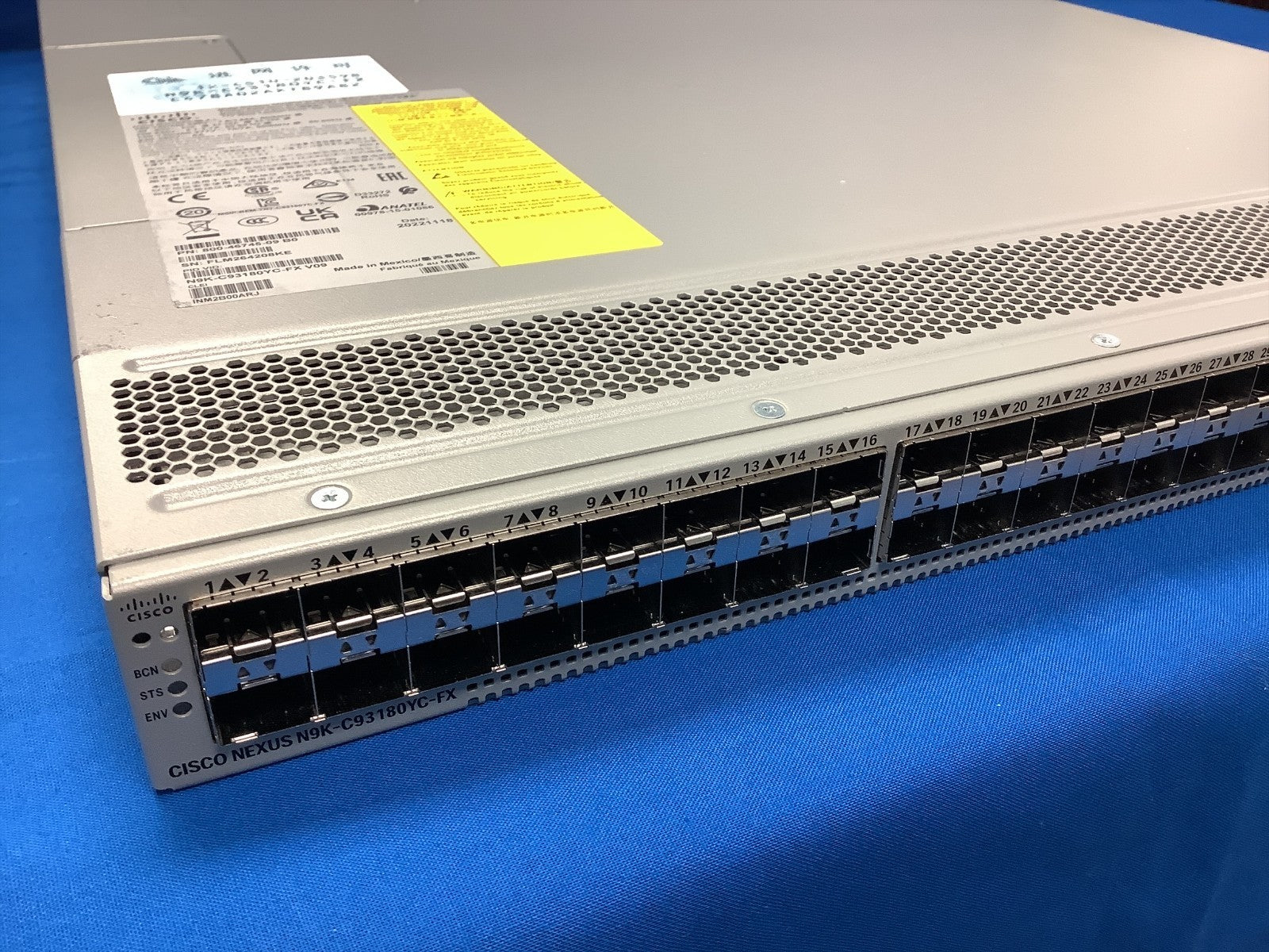 N9K-C93180YC-FX Cisco Nexus 9300 48p 1/10G/25G SFP & 6p 40G/100G QSFP28 Switch
