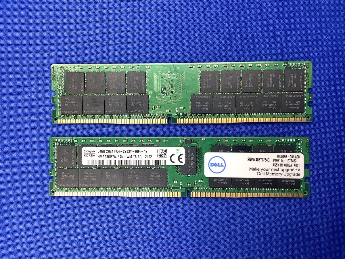 SNPW403YC/64G DELL 64GB (1X64GB) 2Rx4 PC4-2933Y-R ECC MEMORY