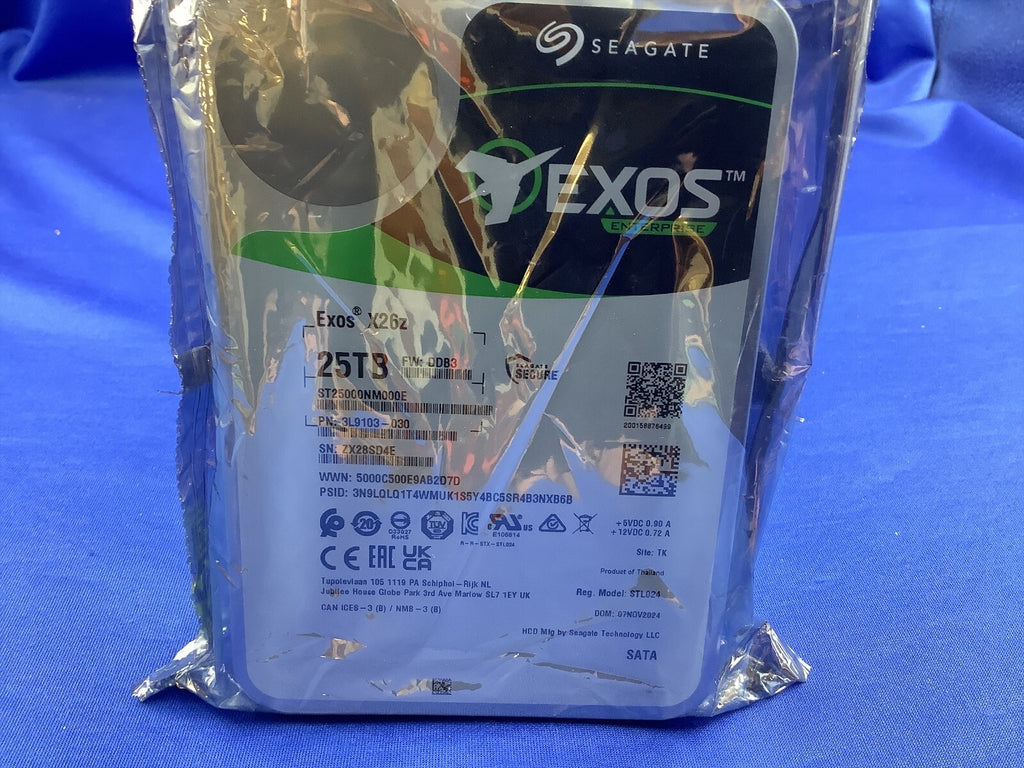 ST25000NM000E Seagate Exos X26Z 25TB 7.2K RPM SATA 6Gb/s 512e  SMR 3.5" HDD