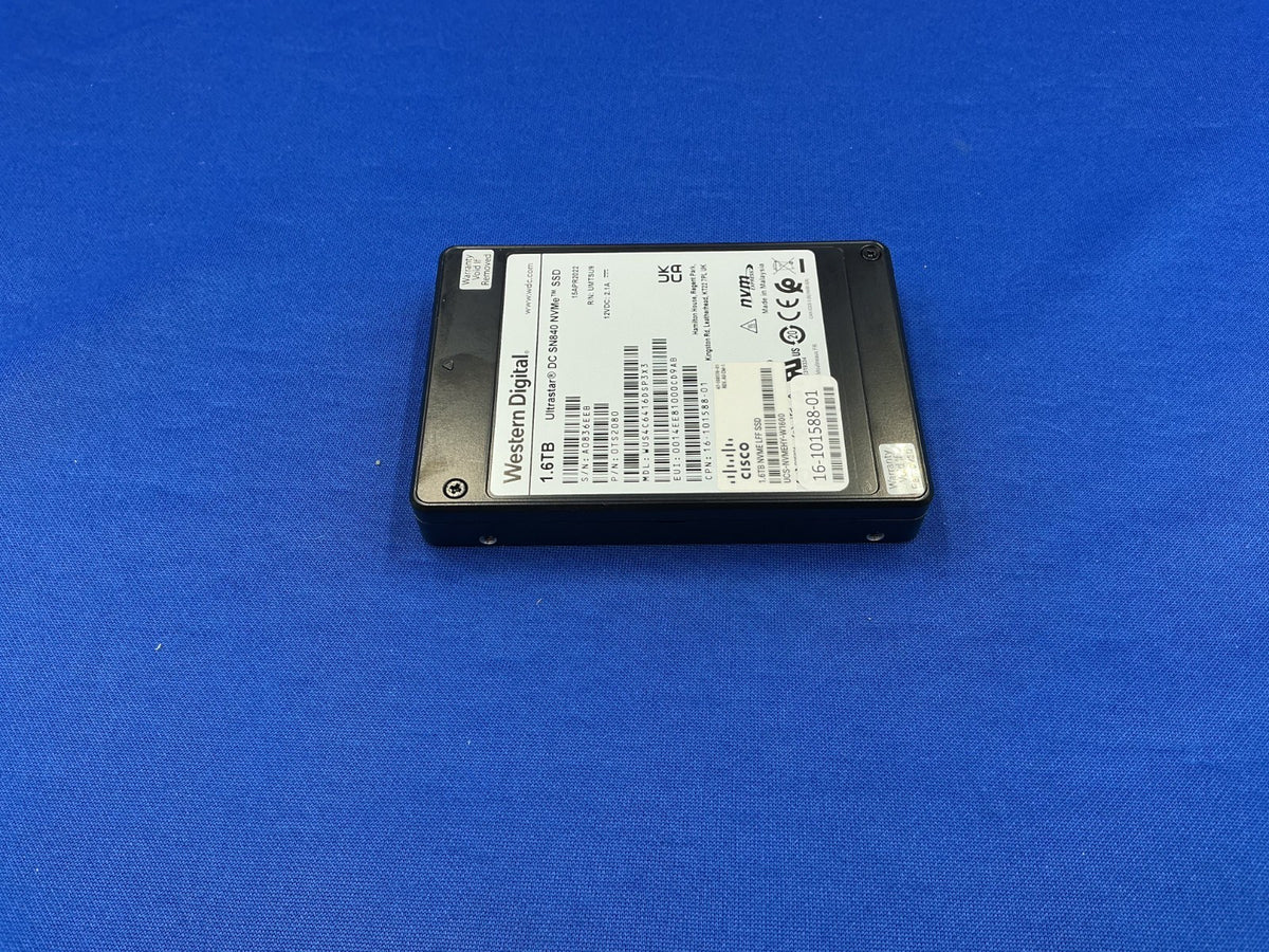 WUS4C6416DSP3X3 Cisco WD Ultrastar DC SN840 1.6TB PCIe NVMe 2.5in SSD