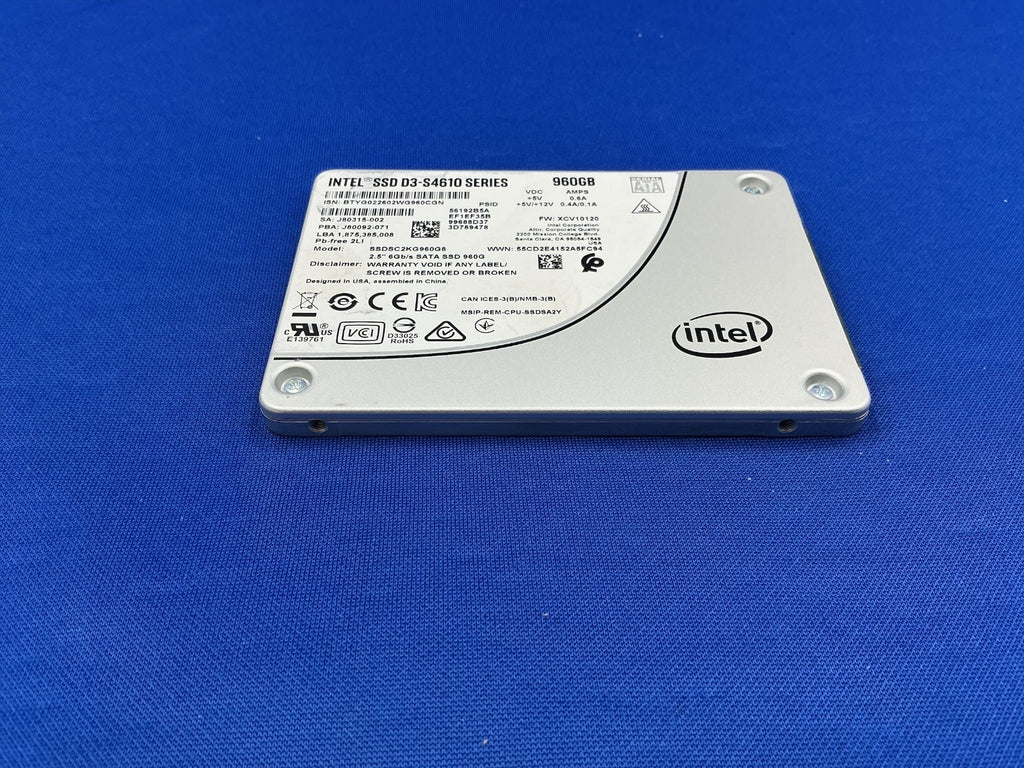 SSDSC2KG960G8 INTEL D3-S4610 960GB SERIES MU 2.5IN SATA 6GBPS  SSD
