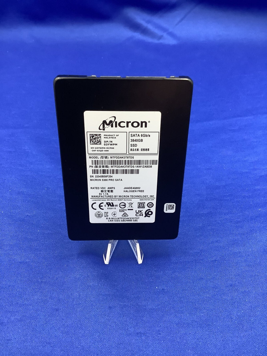 3YWPM MICRON 5300 PRO 3.84TB SATA 6Gb/s 2.5‚Äú SSD MTFDDAK3T8TDS 03YWPM