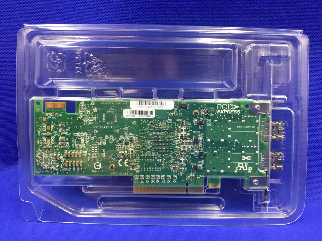 LPE16002 LENOVO 00JY849 EMULEX 16GB 2P FC HBA WITH SFP 00JY809