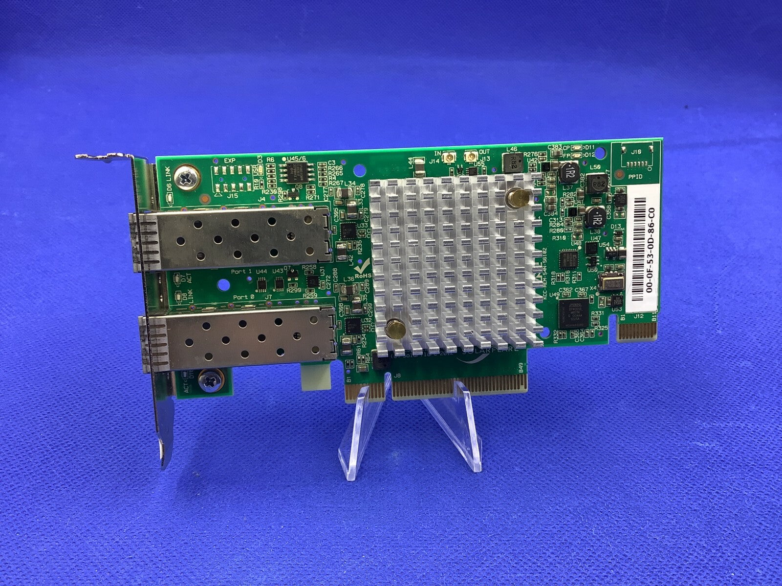 Solarflare 10GbE Dual Port 2 Ports SFP+ Network Server Adapter SFN6322F