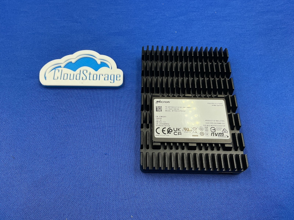 MTFDKCC7T6TGP Micron 7500 PRO 7.68TB U.3 NVMe SSD MTFDKCC7T6TGP-1BK1JABYY