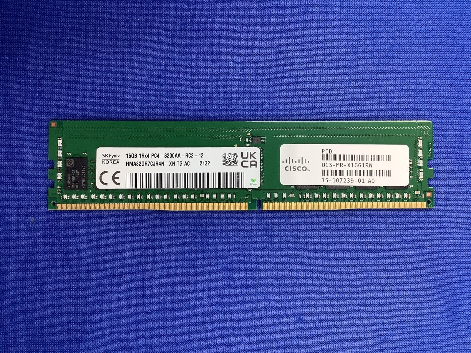 UCS-MR-X16G1RW CISCO 16GB(1X16GB) 1RX4 PC4- 3200A MEMORY 15-107239-01