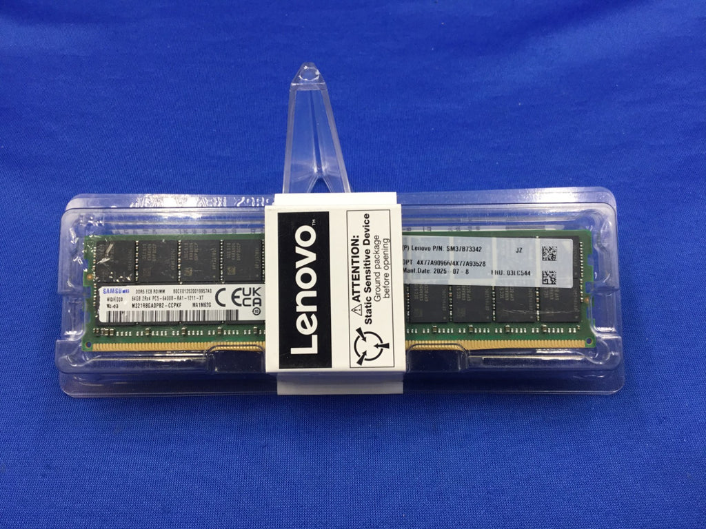 03LC544 LENOVO 64GB (1X64GB) 2RX4 PC5-6400B RDIMM MEMORY 4X77A90966