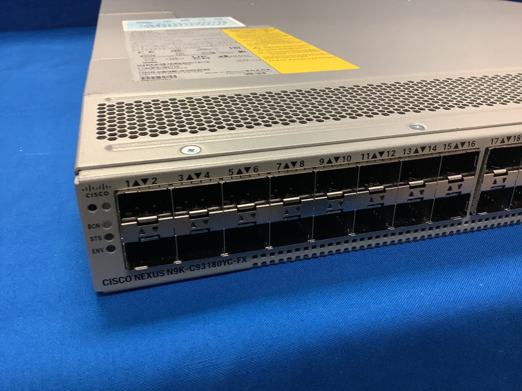 N9K-C93180YC-FX Cisco Nexus 9300 48p 1/10G/25G SFP & 6p 40G/100G QSFP28 Switch