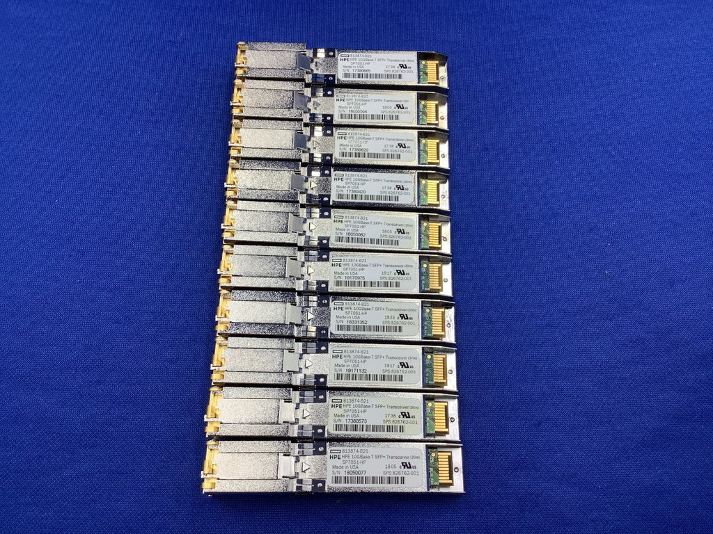 813874-B21 HPE 10GBase-T SFP+ Transceiver 826762-001 SP7051-HP 813876-001