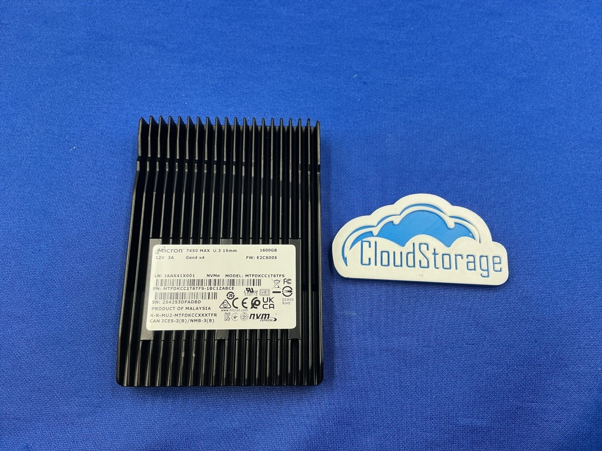 Micron 7450 MAX MTFDKCC1T6TFS 1.6TB U.3 PCIe 4.0 NVMe Enterprise SSD